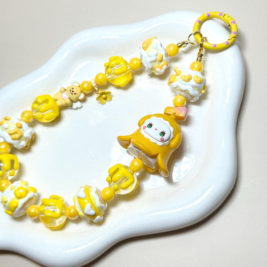 Banana Emma sweet bean Hand Painted Phone Strap