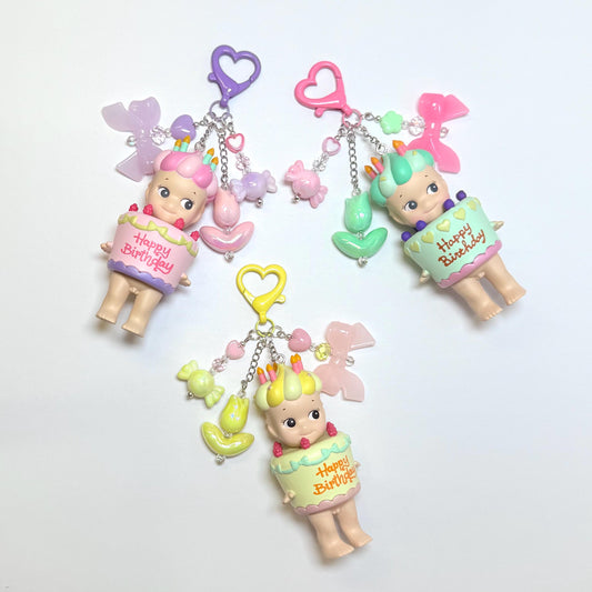 Sonny Angel Birthday Cake Keychains