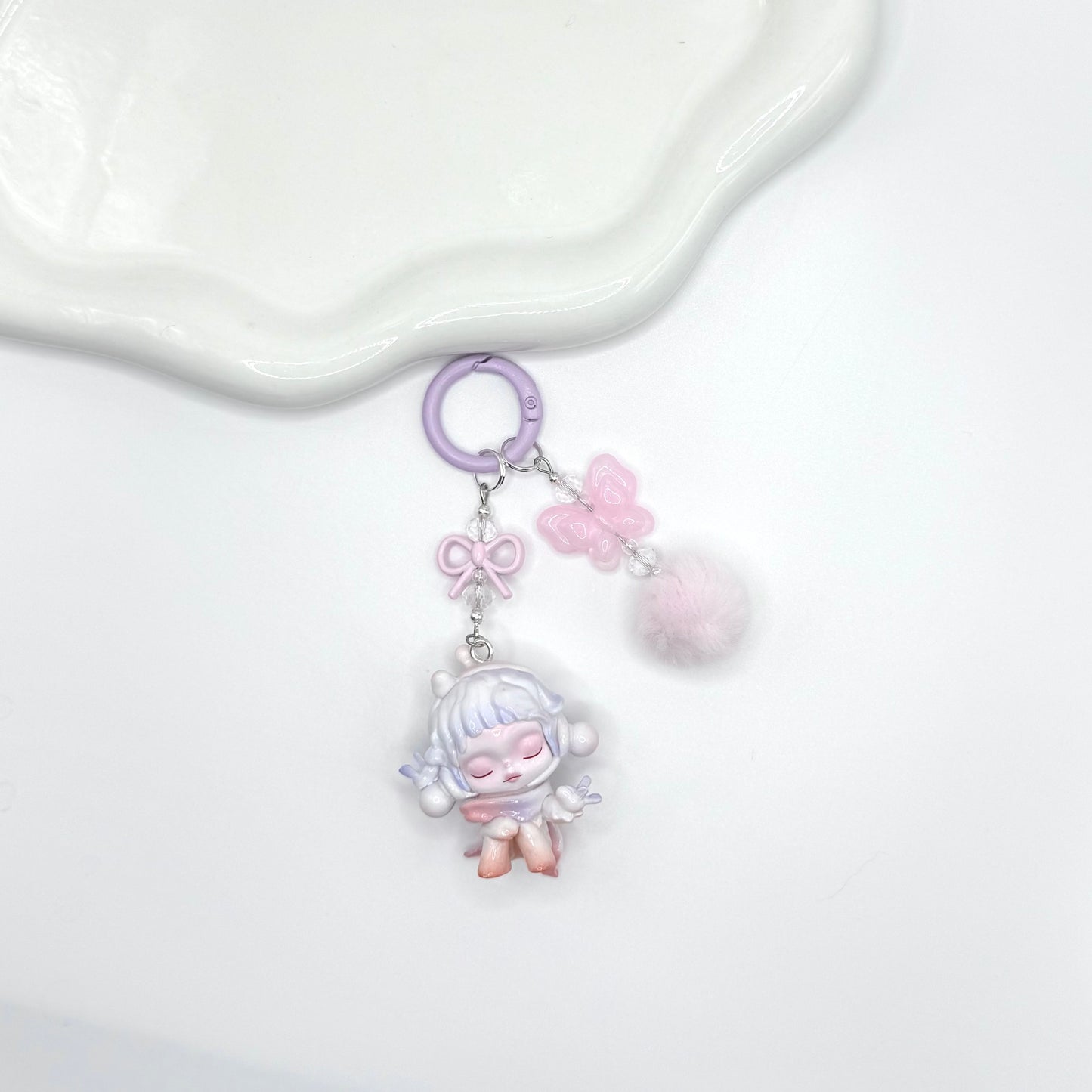 Skullpanda Warmth Mini Figure Double Strands Keychain | Bag Charm