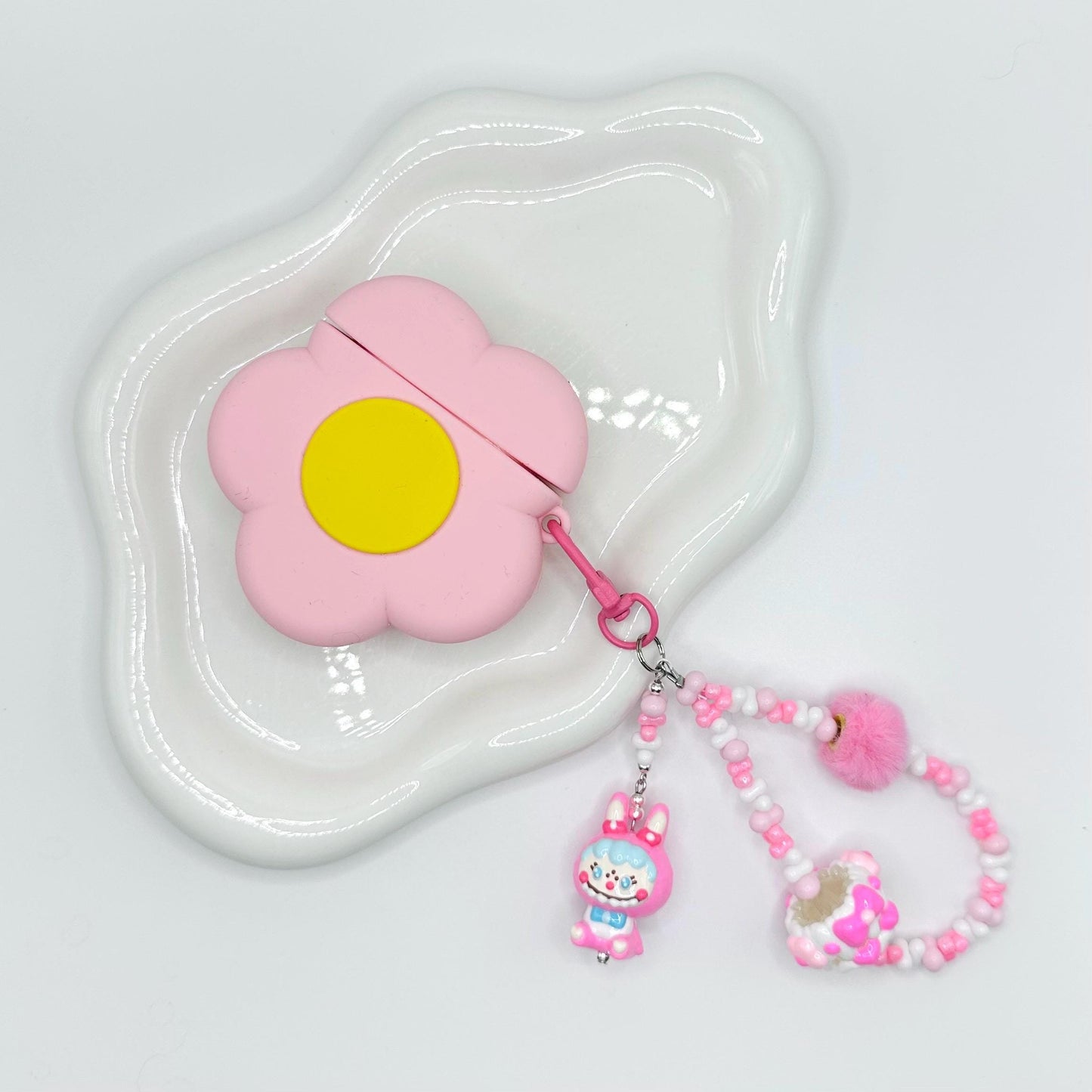 Labubu and Crybaby inspired Hand Painted Mini Figure AirPod Charm | Keychain