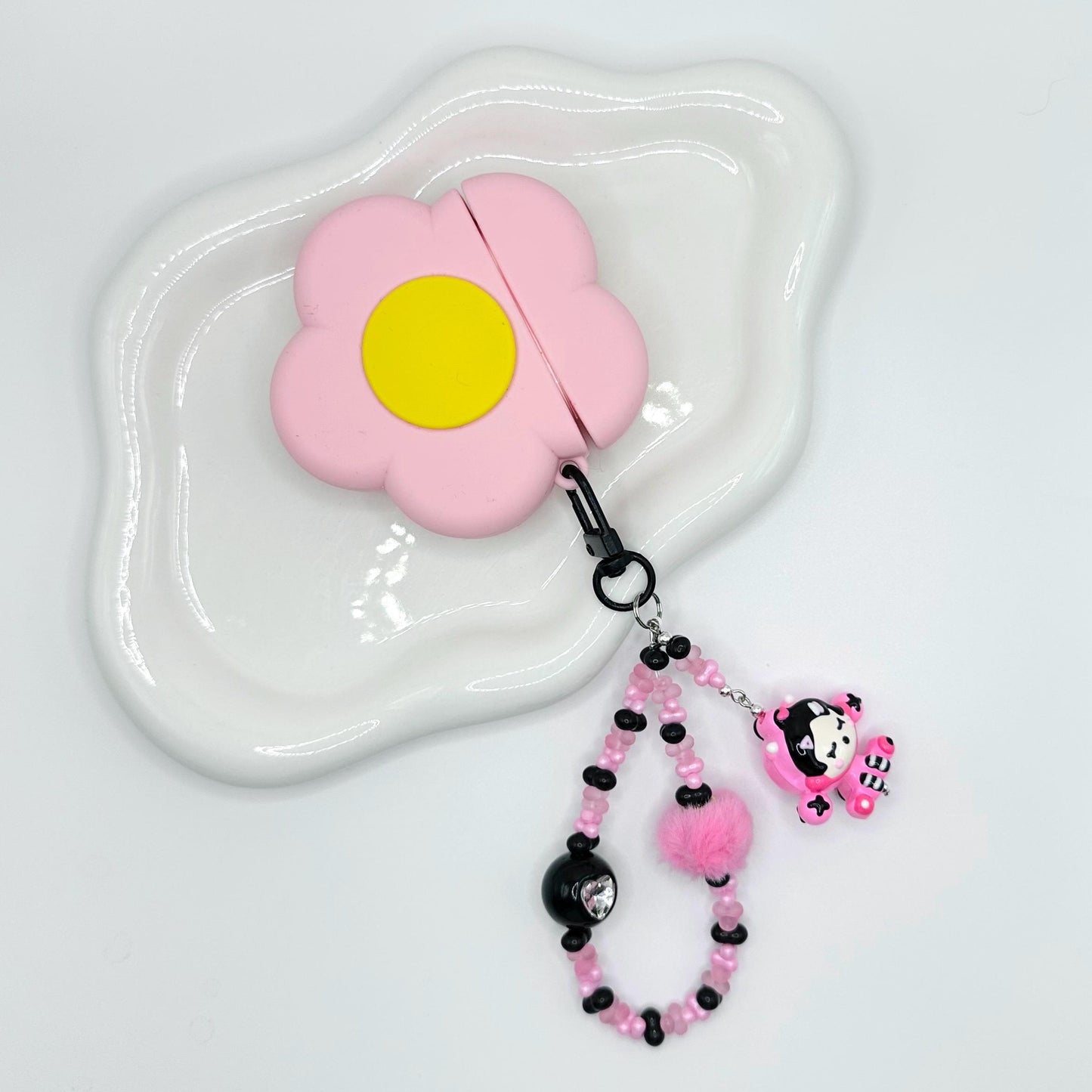 Skullpanda inspired Hand Painted Bead AirPod Charm | Keychain | Bag charm