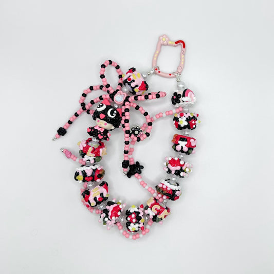 Kitty Dimoo Hand Painted Phone strap | Bag Charm