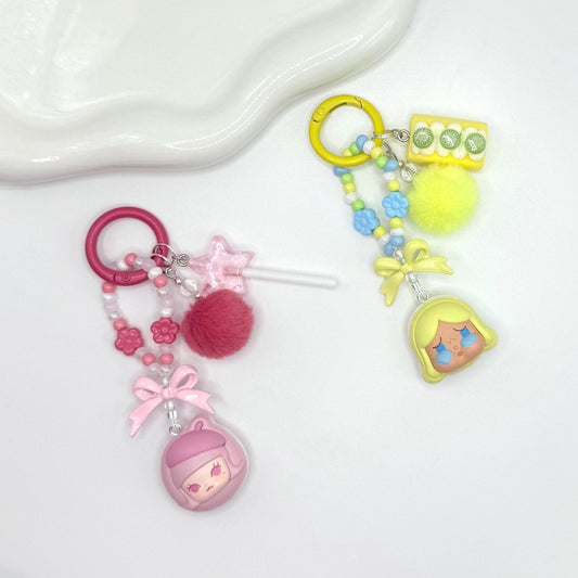 Macaron Dessert Series Authentic Pop Bean Hand Painted Bead Keychain | Bag charm | Phone charm | Handmade Beads | Popmart Bead