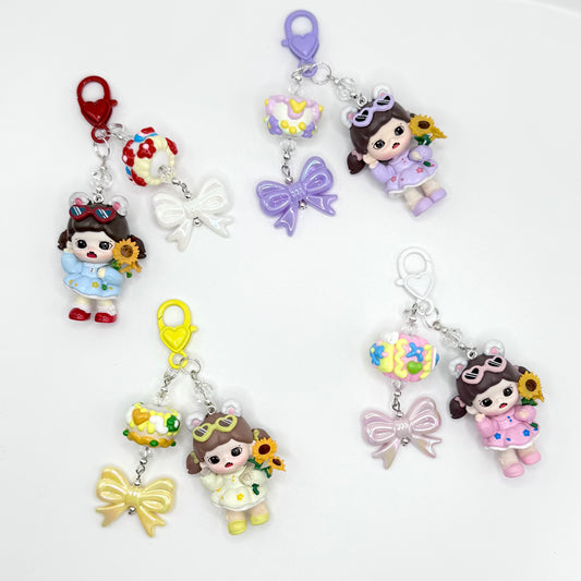 Zora Daisy Girl Mini Figure Keychain | Bag Charm | Phone Charm