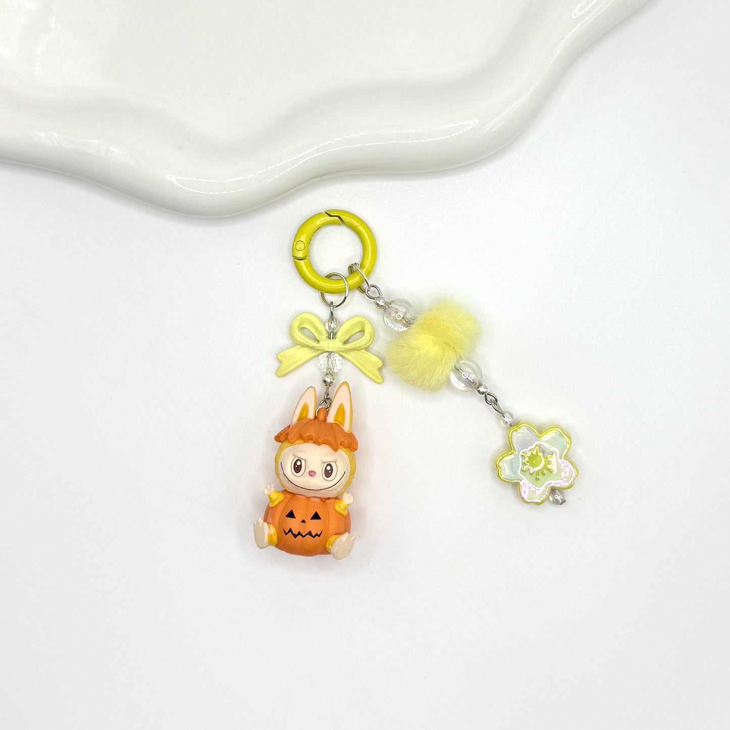 Halloween Pumpkin Labubu Mini Figure Keychain | Bag charm