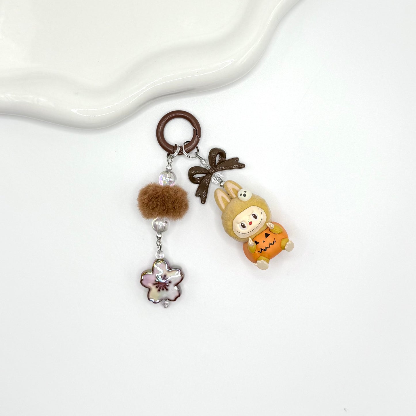 Halloween Pumpkin Labubu Mini Figure Keychain | Bag charm