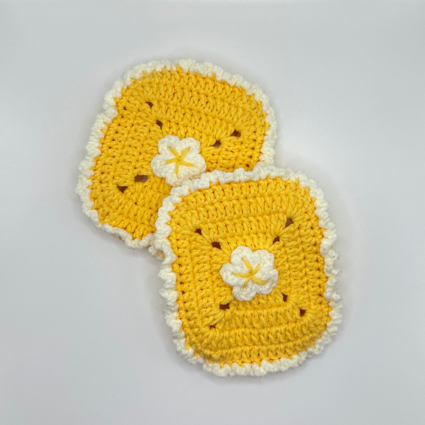 Crochet AirPod Max Cover- Lacy Yellow Flower