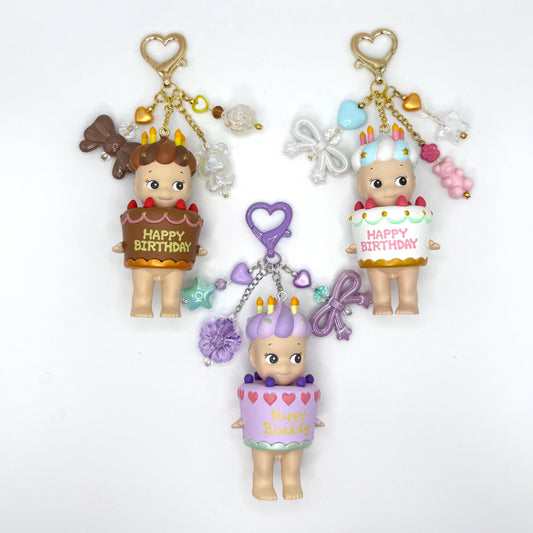 Sonny Angel Birthday Cake Keychains