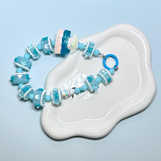 Cinnamoroll inspired Cake Hand Painted Phone Strap | Bag Charm