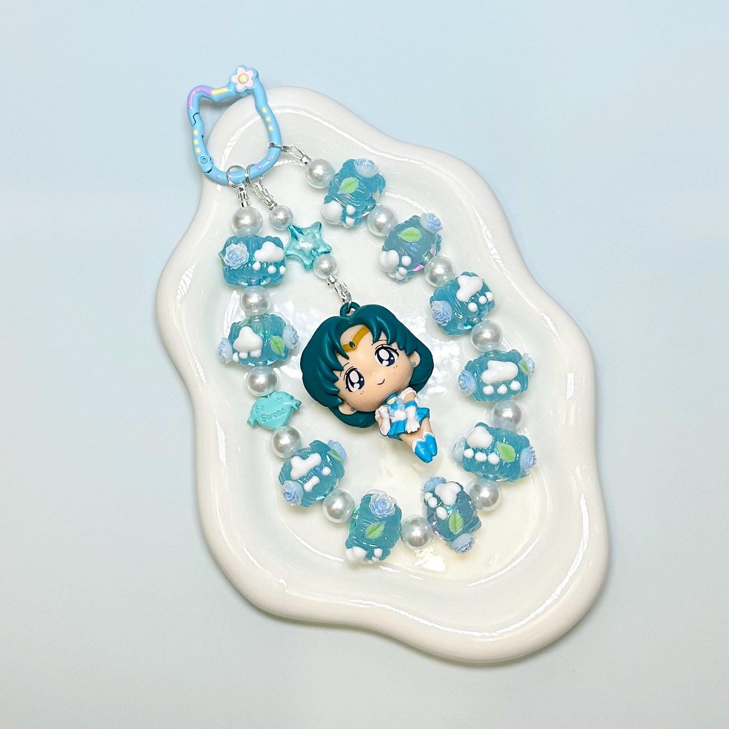 Sailor Scouts Dolls with Hand Painted Bead Phone Strap | Purse Chain