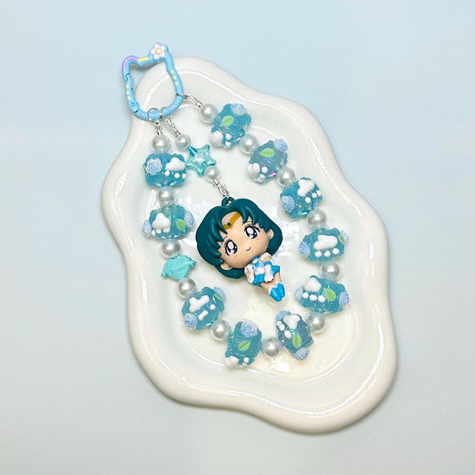 Sailor Scouts Dolls with Hand Painted Bead Phone Strap | Purse Chain