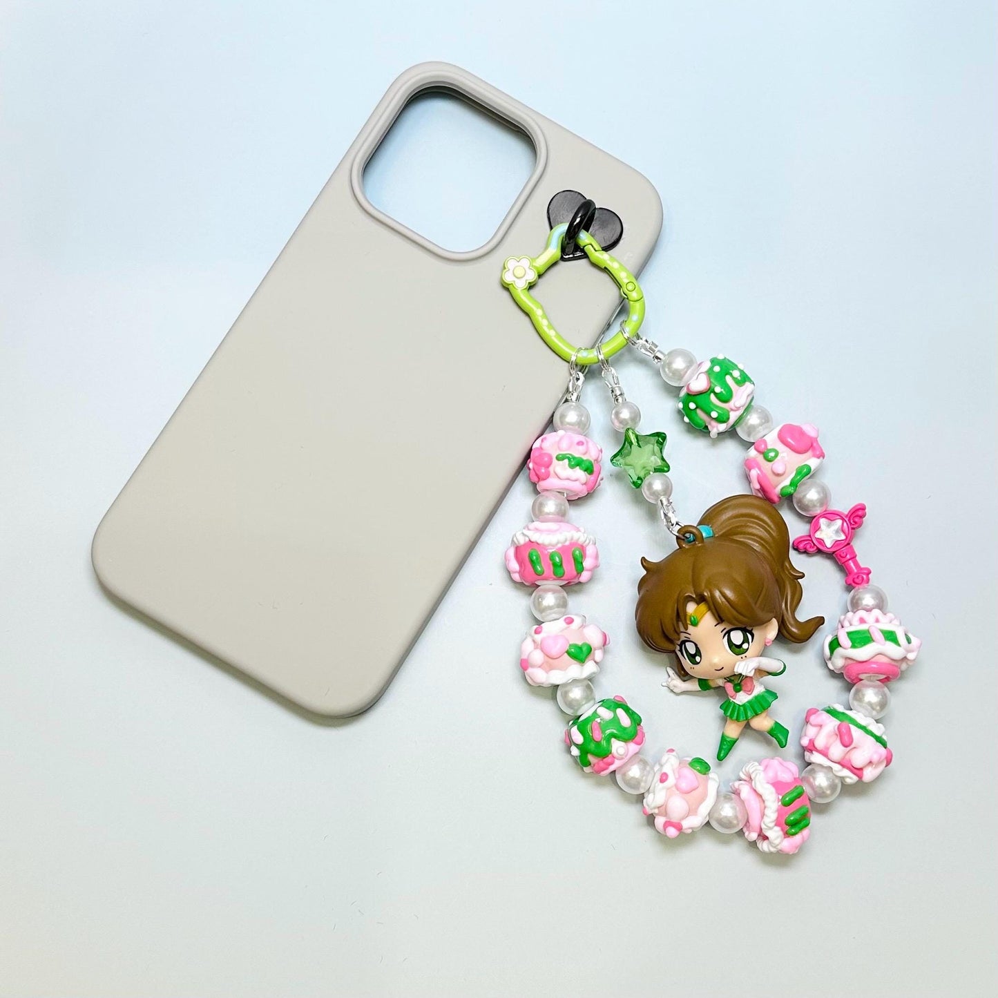 Sailor Scouts Dolls with Hand Painted Bead Phone Strap | Purse Chain