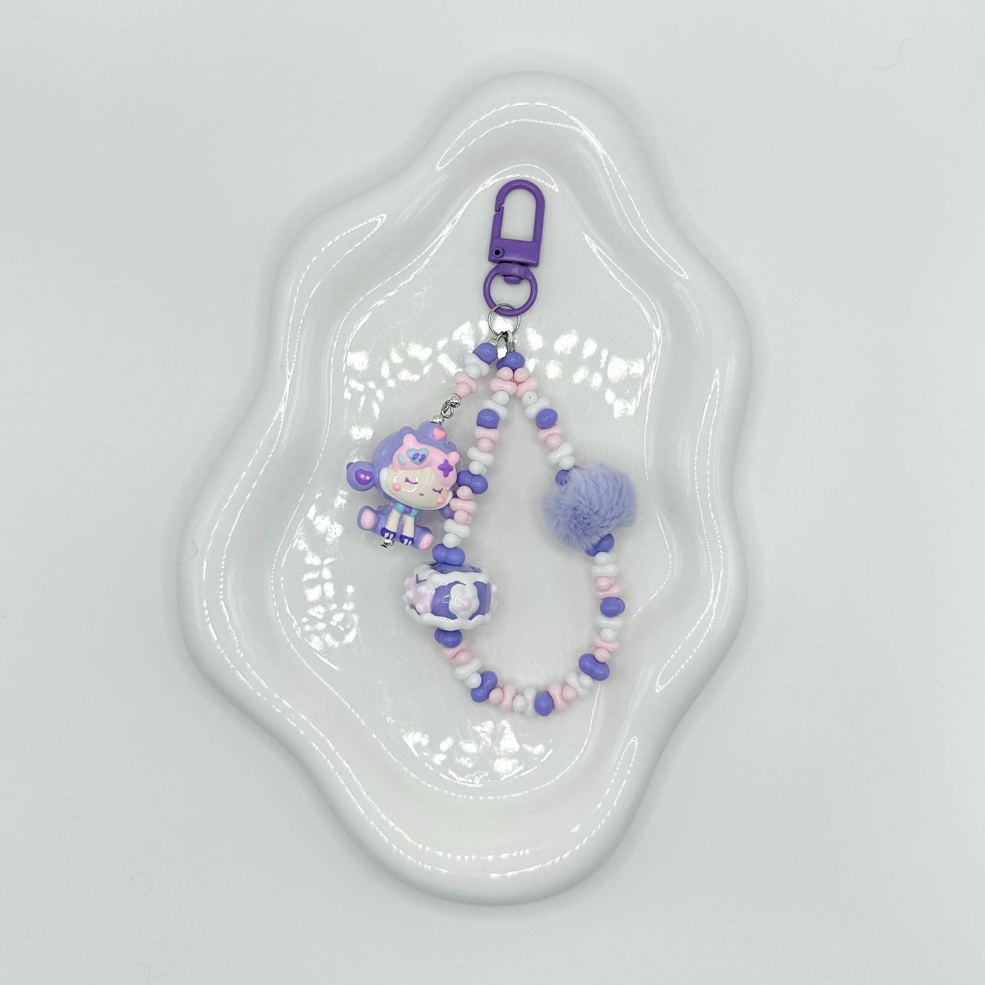 Skullpanda inspired Hand Painted Bead AirPod Charm | Keychain | Bag charm