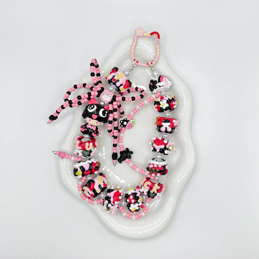 Kitty Dimoo Hand Painted Phone strap | Bag Charm