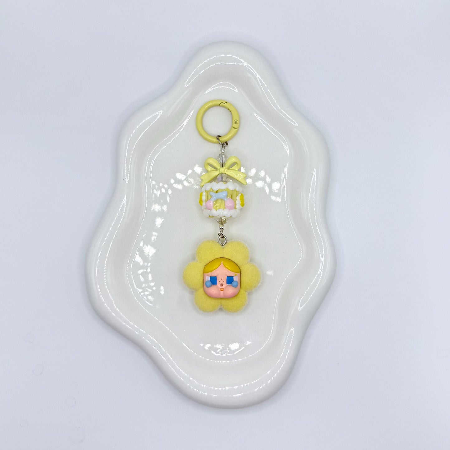 CryBaby Fuzzy Flower Mini Figure Keychain | Bag Charm