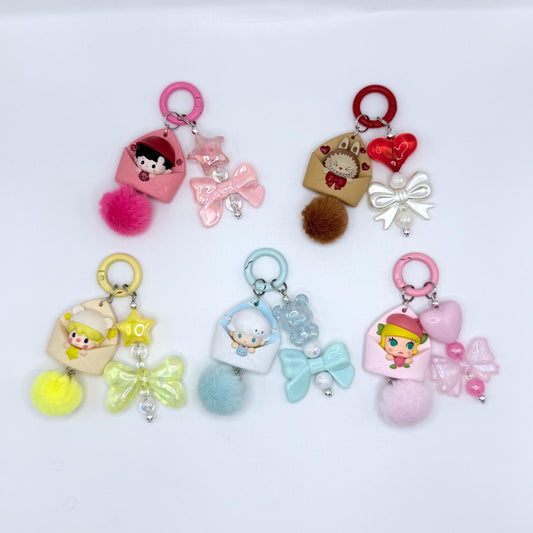 Love Letter Pop Bean figures Keychain | Bag charm | Phone charm | Handmade Beads | Popmart Bead