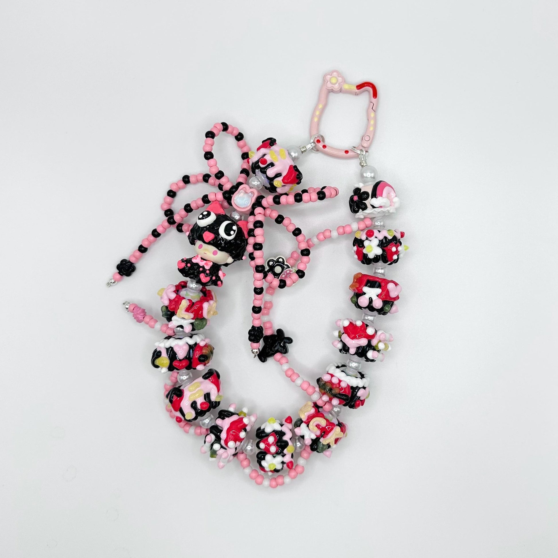Kitty Dimoo Hand Painted Phone strap | Bag Charm