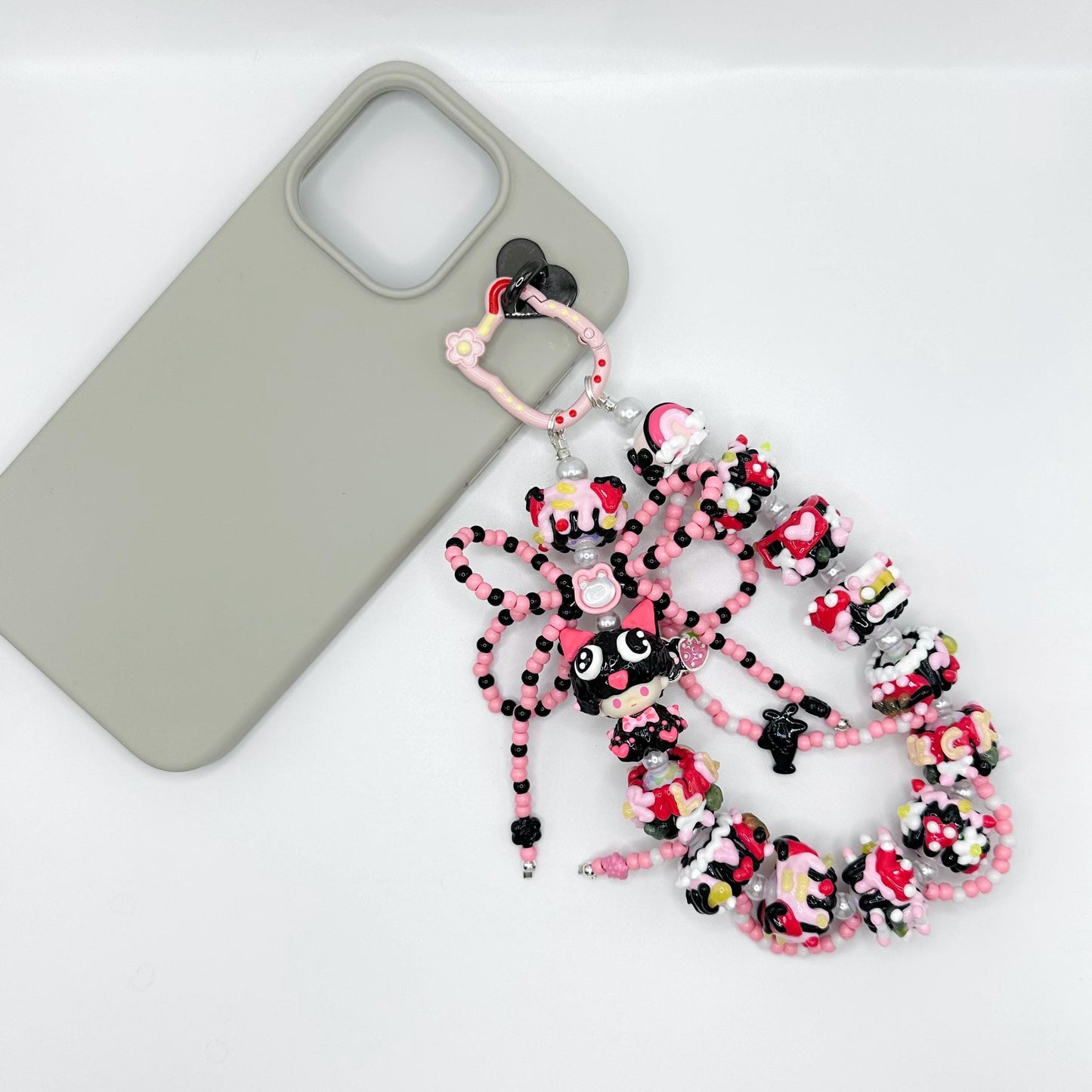 Kitty Dimoo Hand Painted Phone strap | Bag Charm
