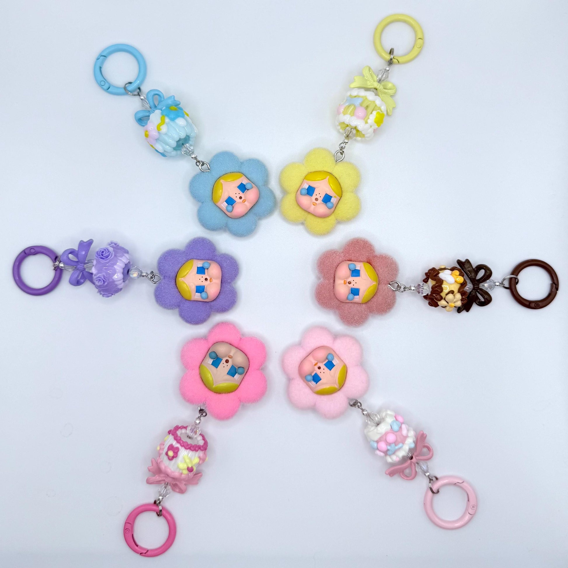 CryBaby Fuzzy Flower Mini Figure Keychain | Bag Charm