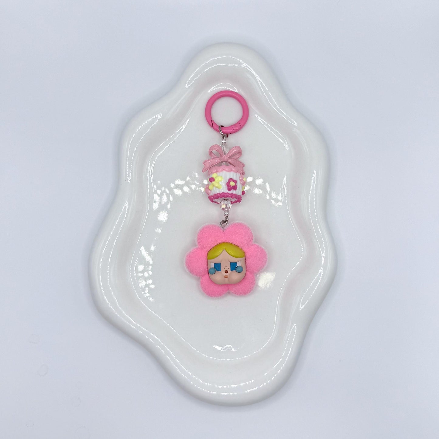 CryBaby Fuzzy Flower Mini Figure Keychain | Bag Charm