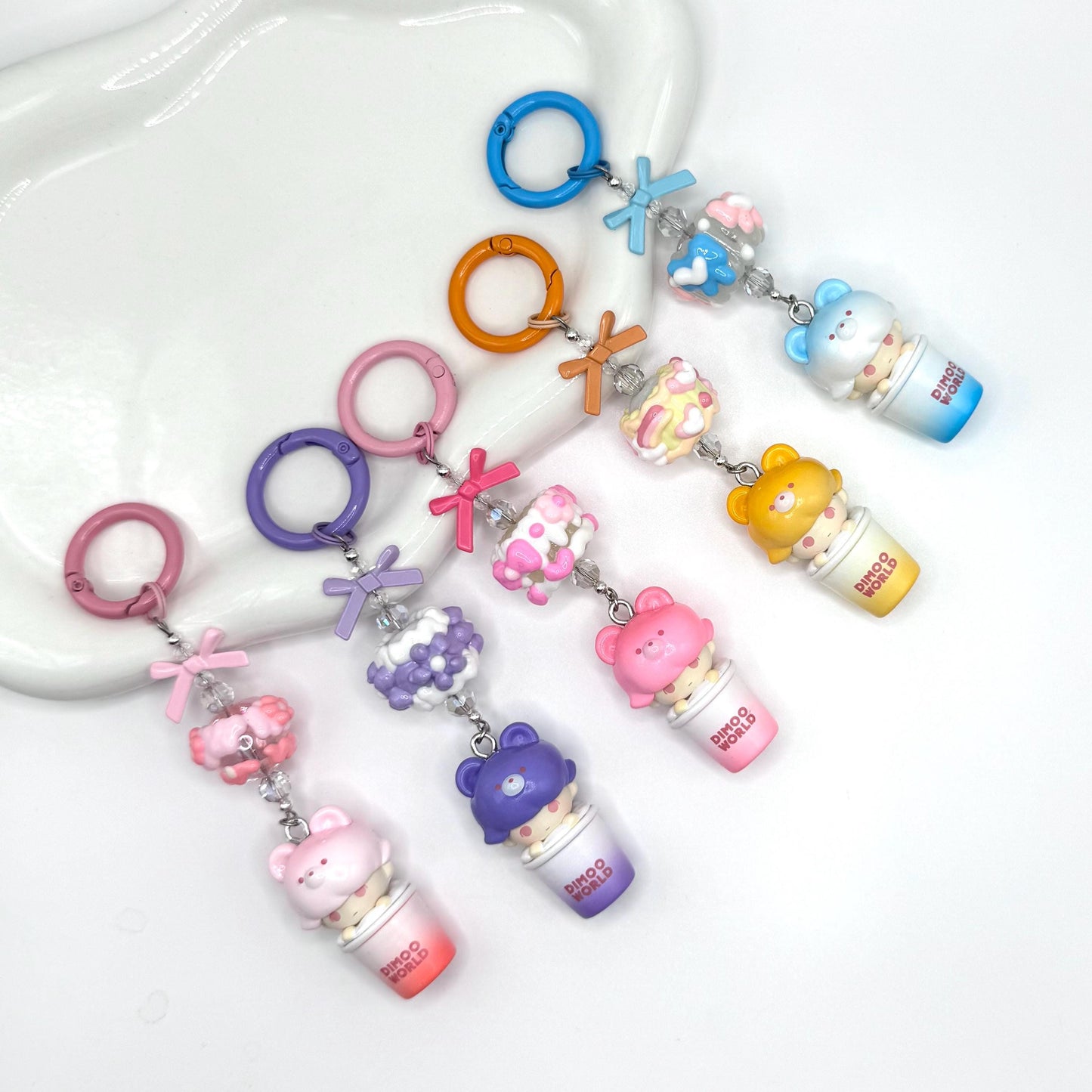 Dimoo Cup Mini Figure Keychain | Bag Charm