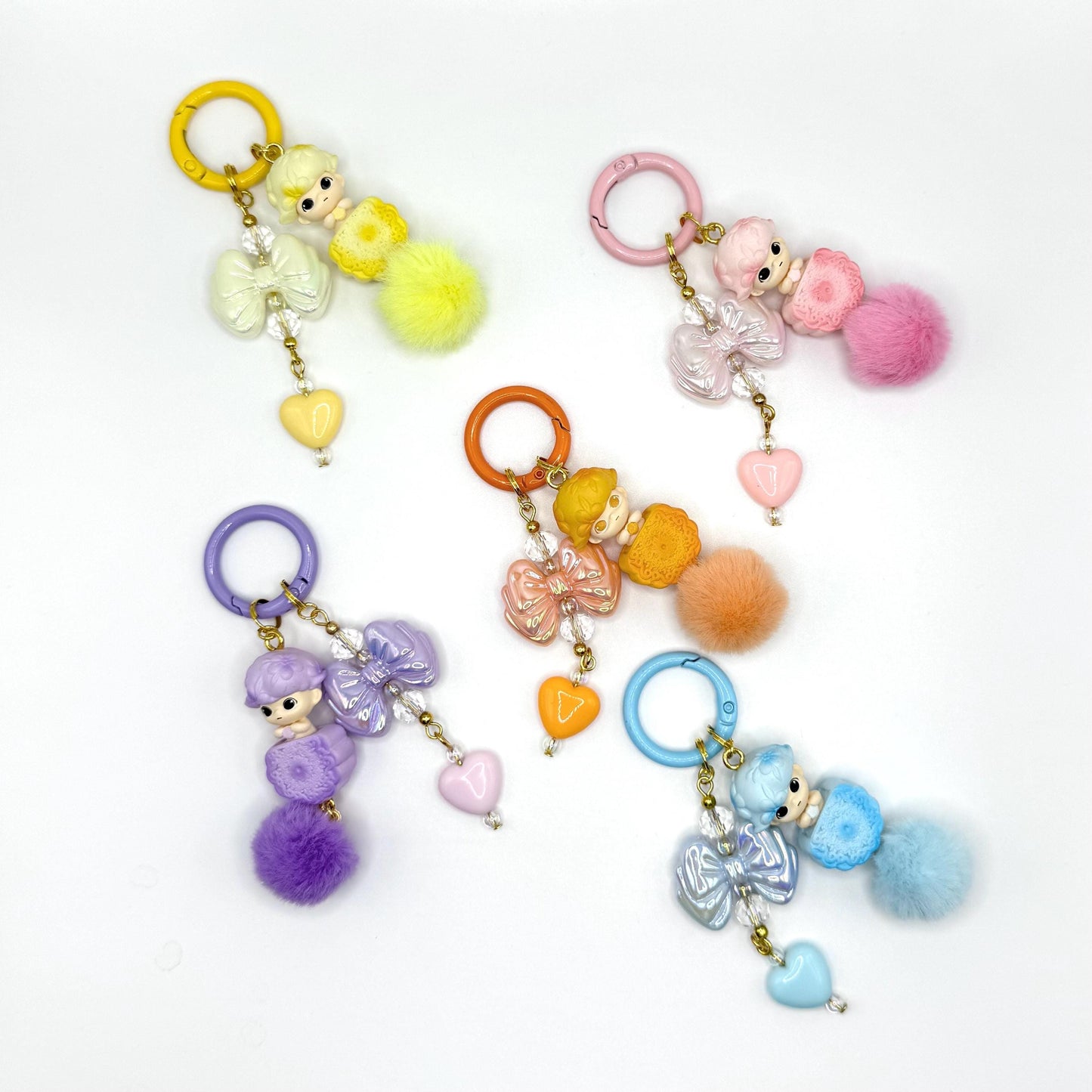 Dimoo Cookies Mini Figures Double Strands Keychain | Bag Charm