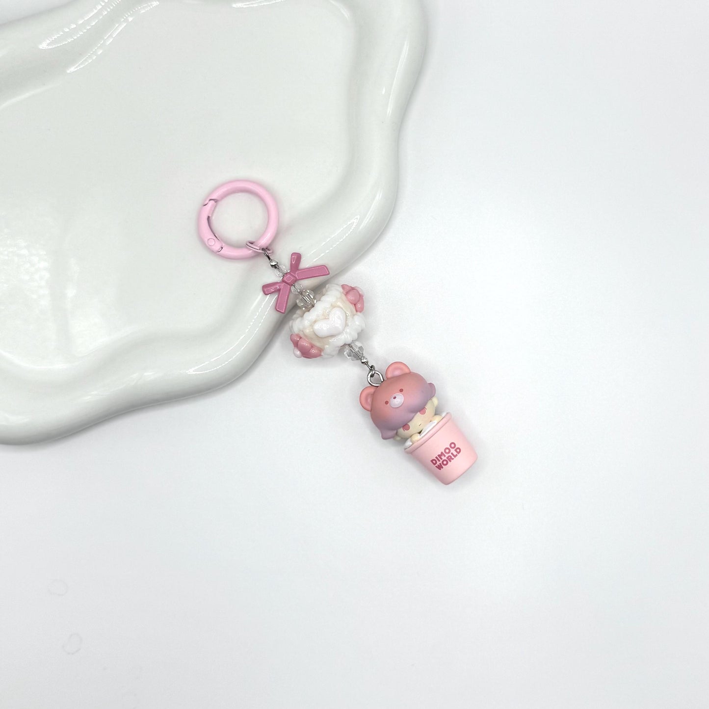 Dimoo Cup Mini Figure Keychain | Bag Charm