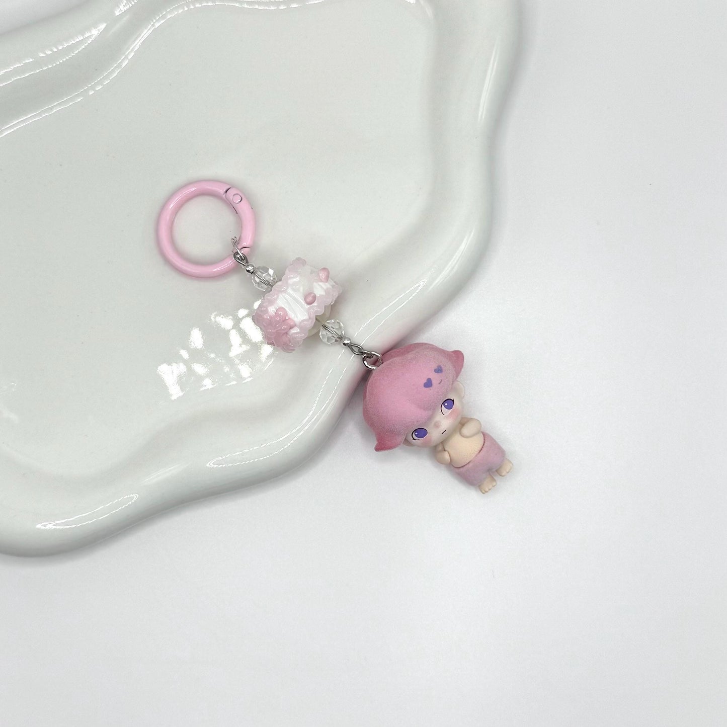 Dimoo Fuzzy Mini Figure Keychain | Bag Charm