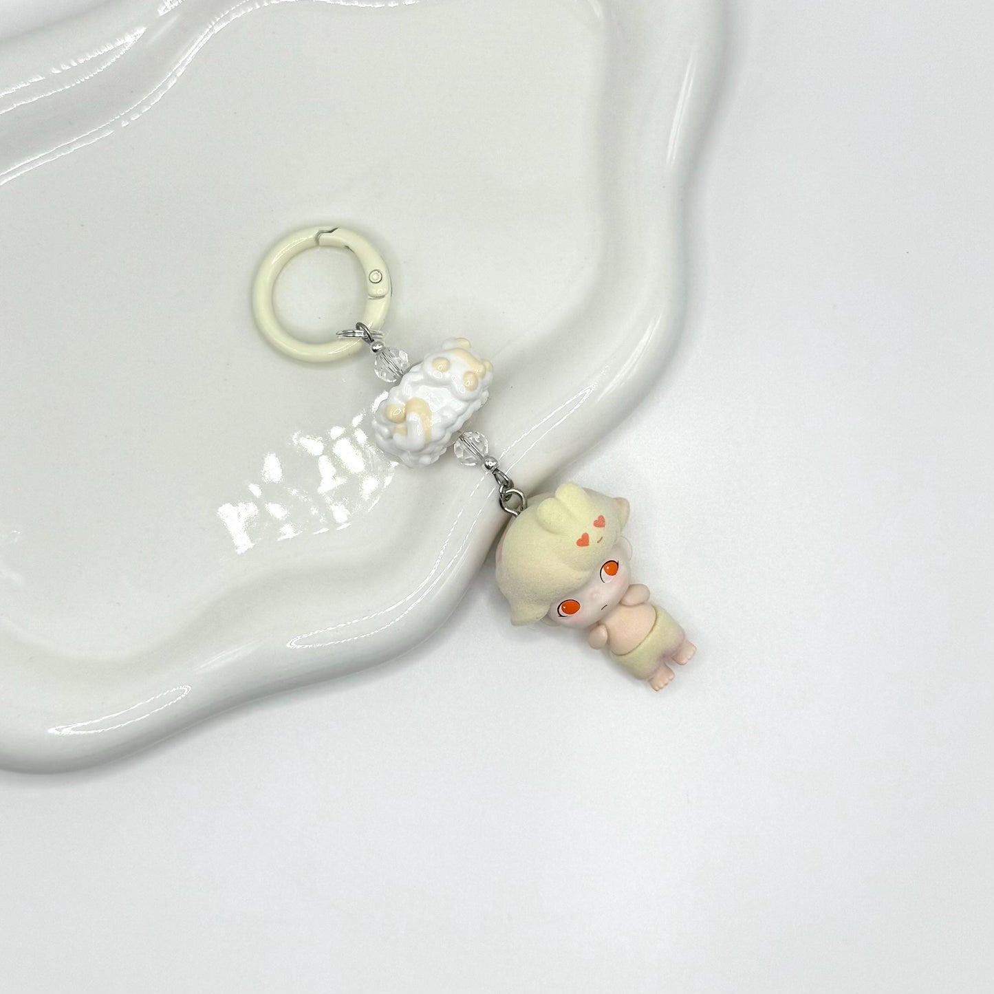 Dimoo Fuzzy Mini Figure Keychain | Bag Charm