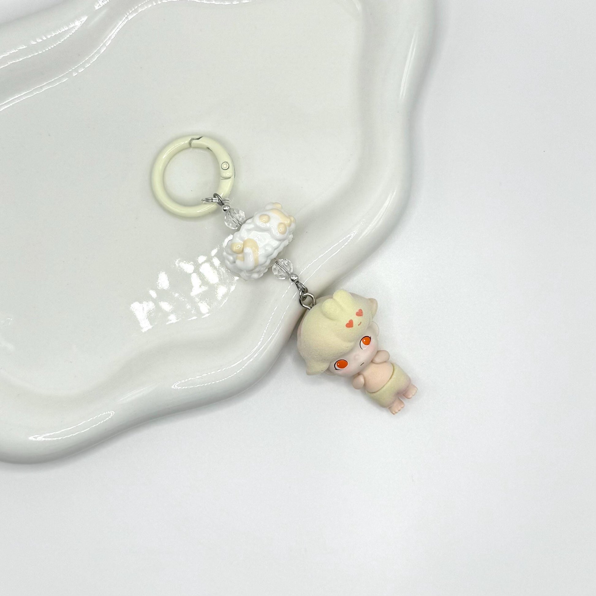 Dimoo Fuzzy Mini Figure Keychain | Bag Charm