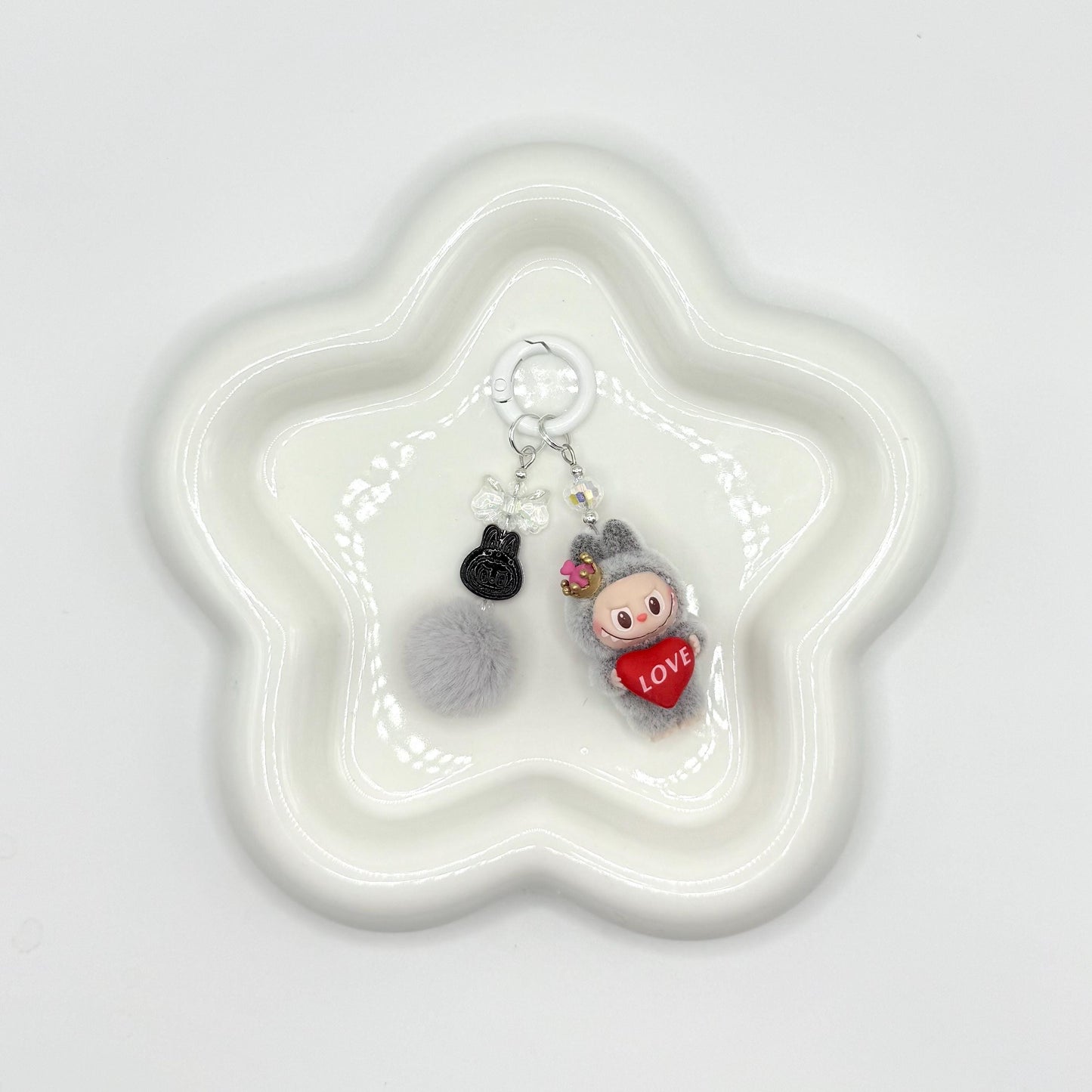 Labubu Heart Mini Figure Keychain | Bag Charm