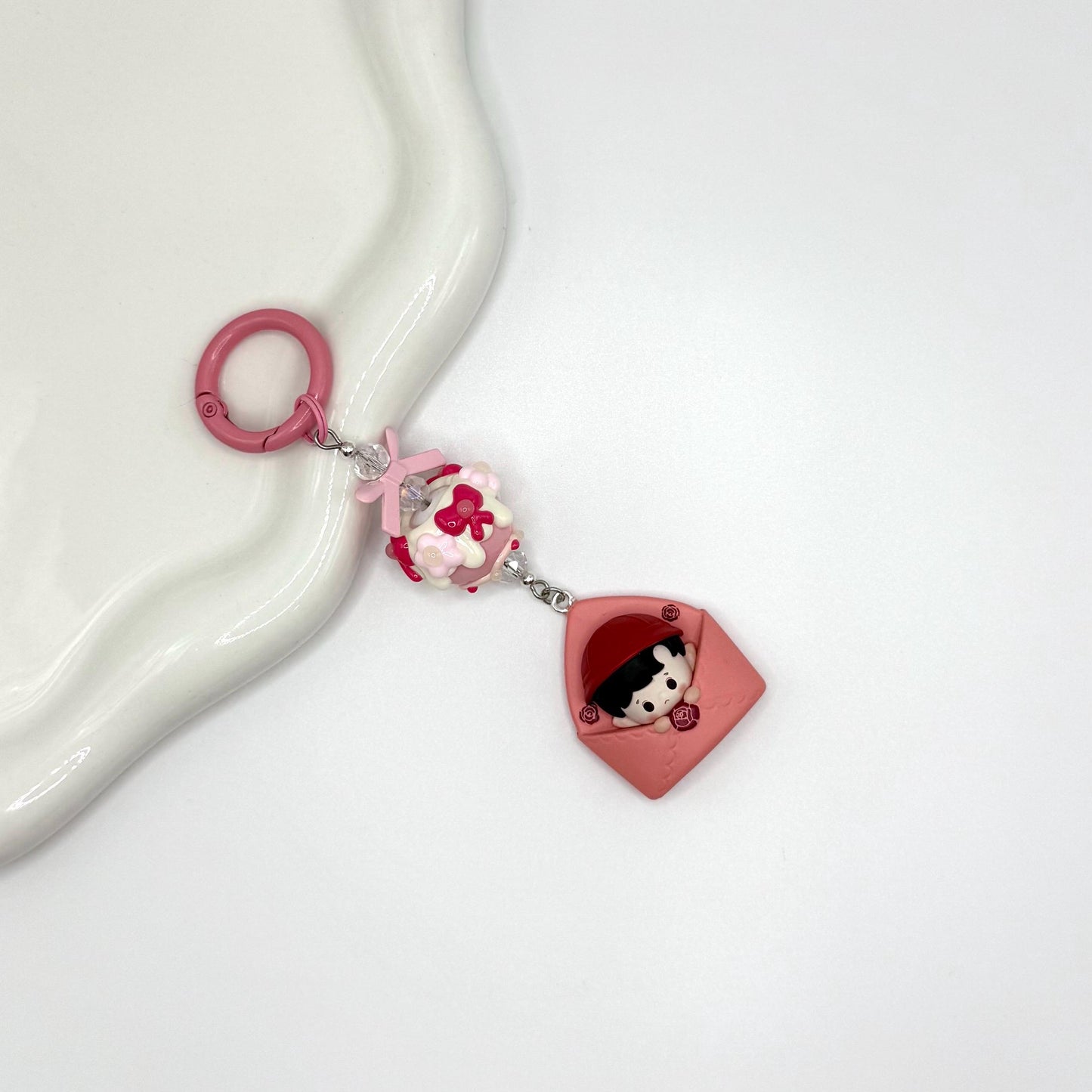 Love Letter series authentic Pop Bean Hand Painted Bead Keychain | Bag charm | Phone charm | Handmade Beads | Popmart Bead