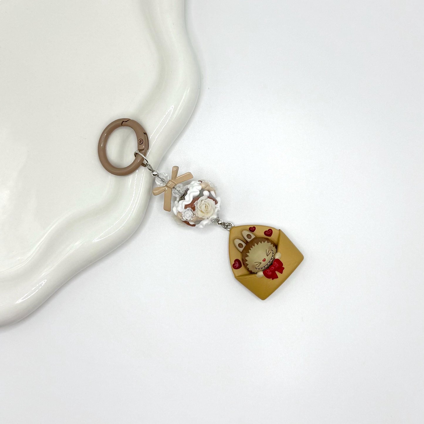 Love Letter series authentic Pop Bean Hand Painted Bead Keychain | Bag charm | Phone charm | Handmade Beads | Popmart Bead