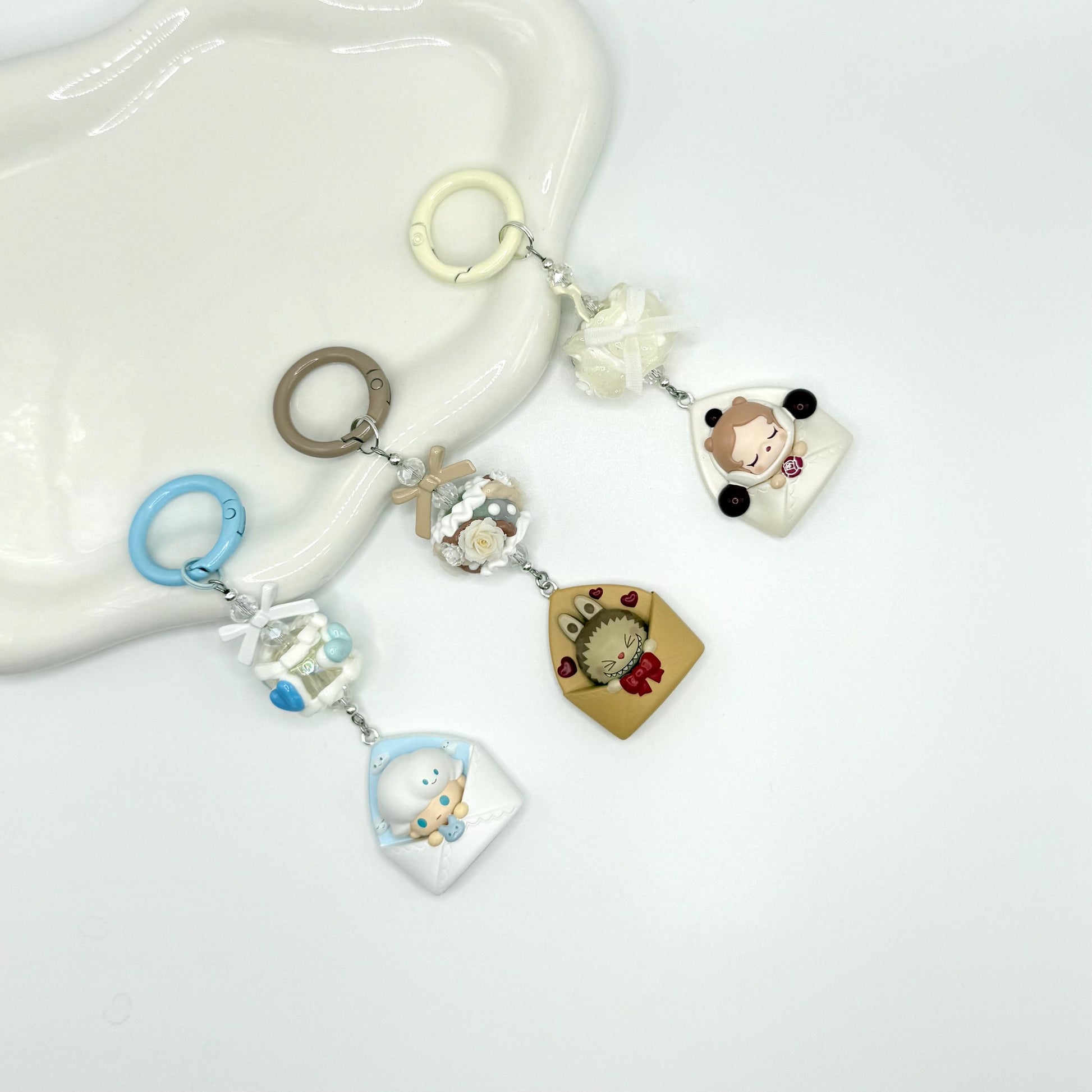 Love Letter series authentic Pop Bean Hand Painted Bead Keychain | Bag charm | Phone charm | Handmade Beads | Popmart Bead