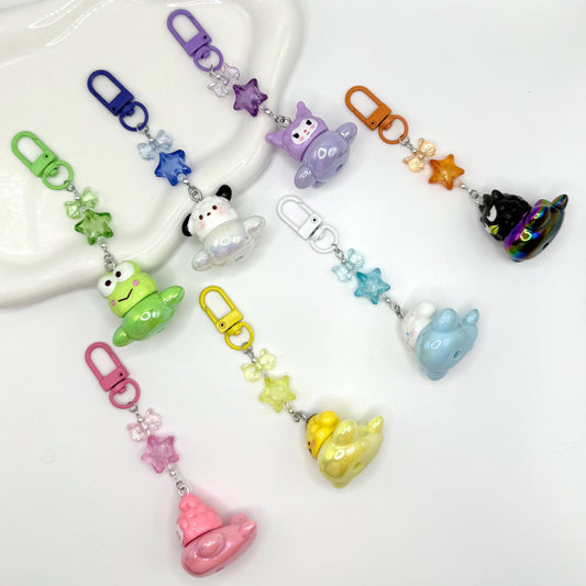 Sanrio inspired airplane Mini Figure Keychain | Bag Charm