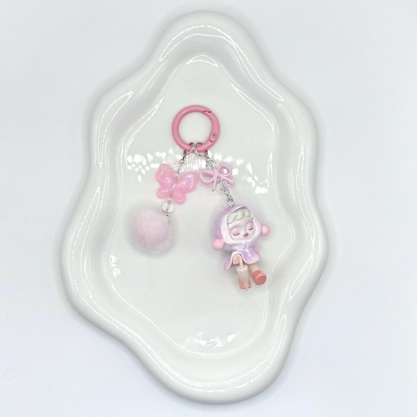 Skullpanda Warmth Mini Figure Double Strands Keychain | Bag Charm