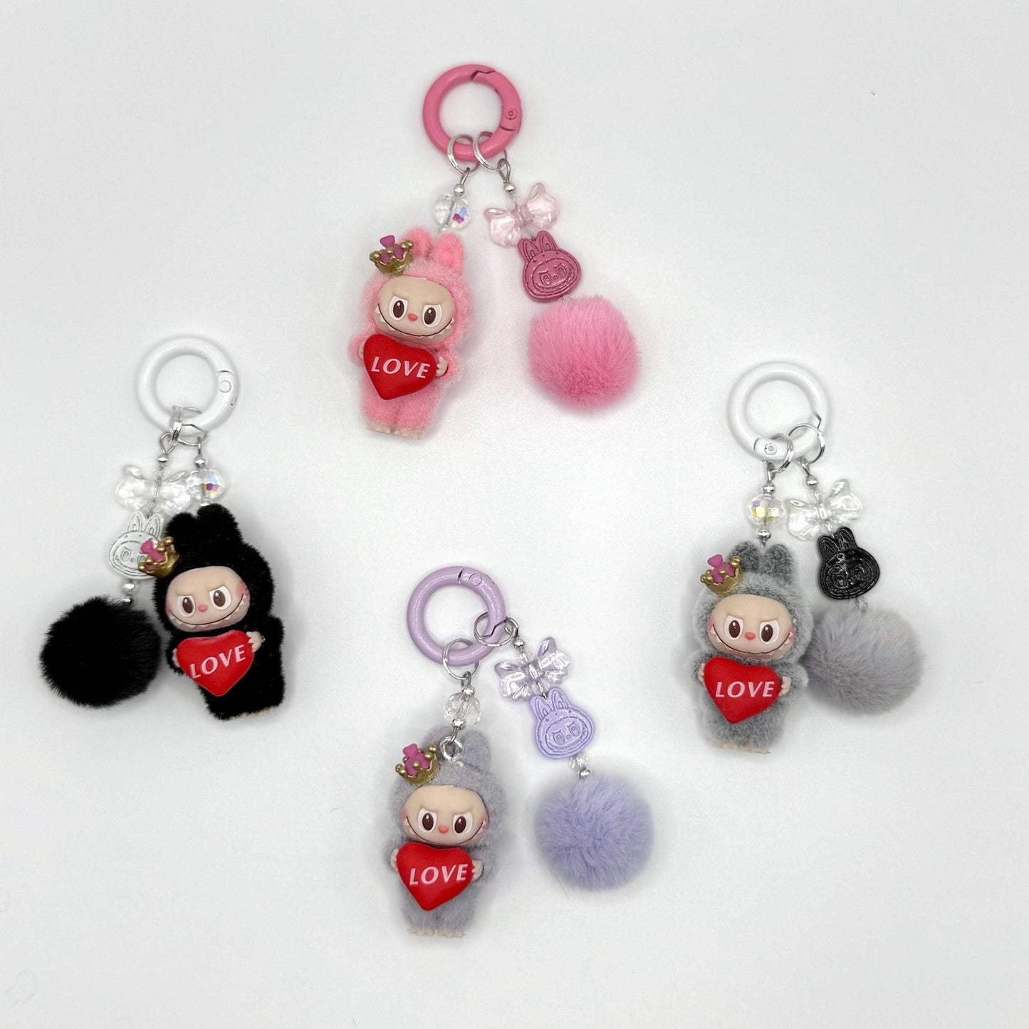 Labubu Heart Mini Figure Keychain | Bag Charm