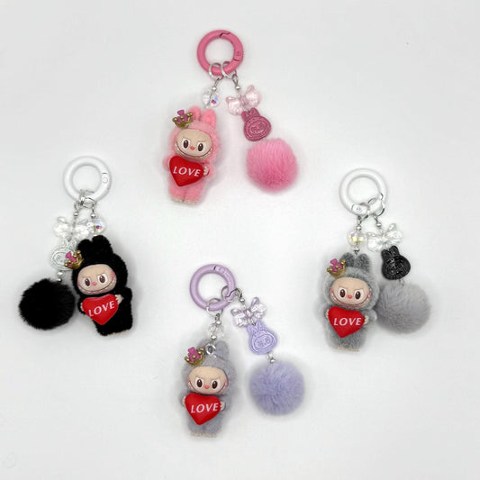 Labubu Heart Mini Figure Keychain | Bag Charm