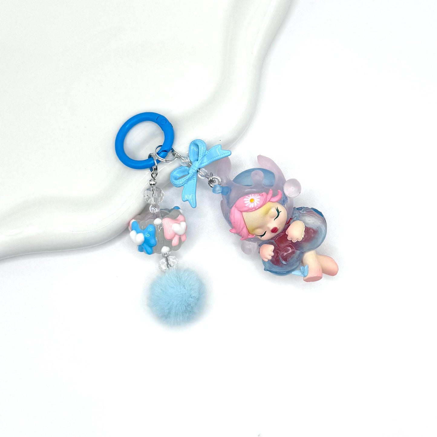 Skullpanda Mini Figures Double Strands Keychain | Bag Charm