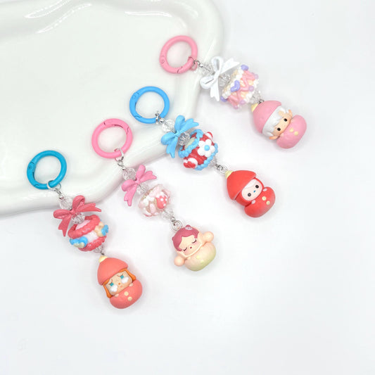 Strawberry Series Authentic Pop Bean Hand Painted Bead Keychain | Bag charm | Phone charm | Handmade Beads | Popmart Bead