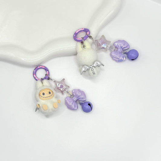 Labubu Zimomo Sitting Mini Figure Keychain | Bag Charm
