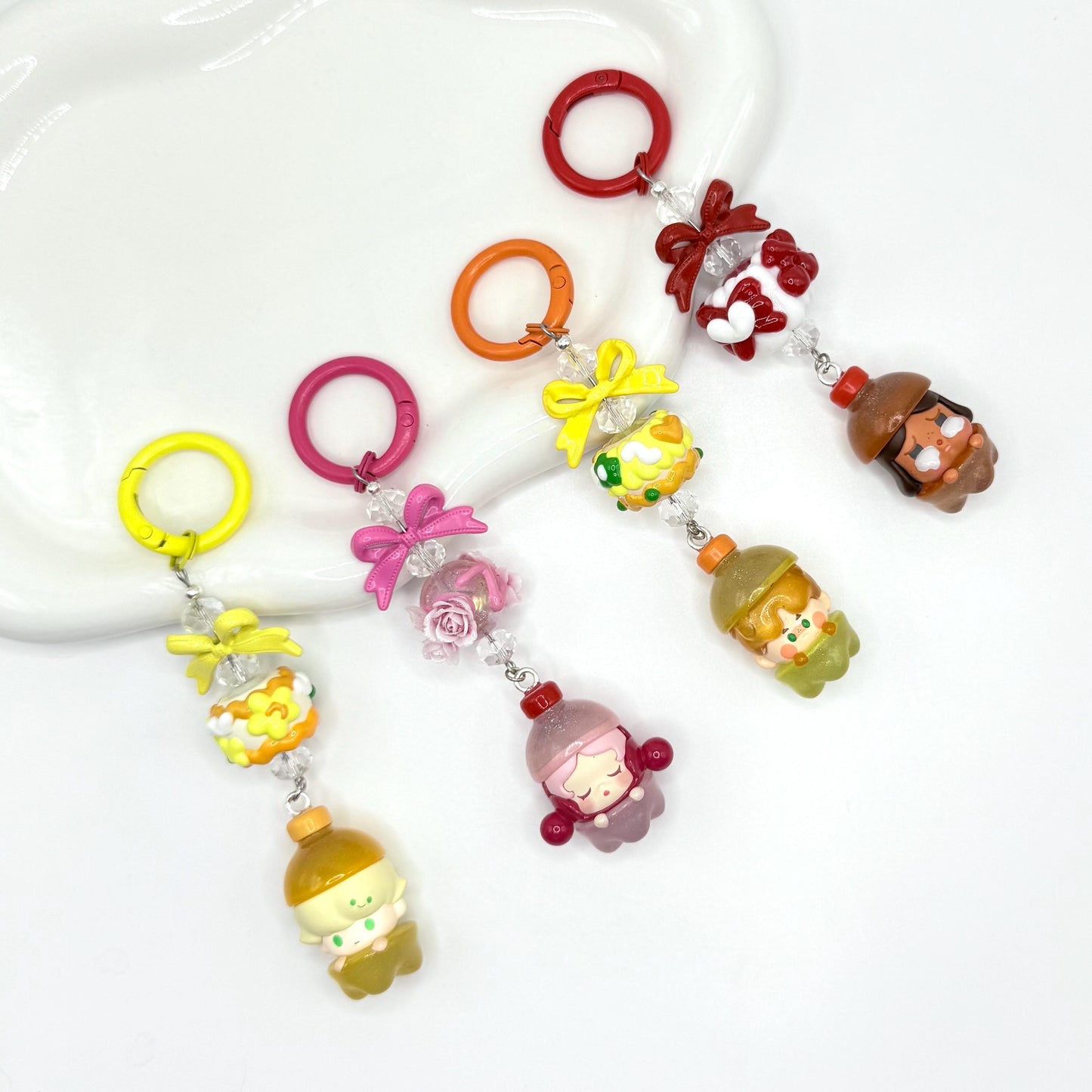 Soda Series Authentic Pop Bean Hand Painted Bead Keychain | Bag charm | Phone charm | Handmade Beads | Popmart Bead