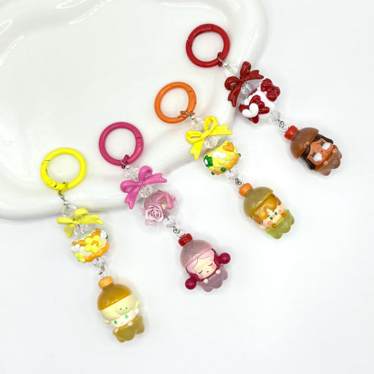 Soda Series Authentic Pop Bean Hand Painted Bead Keychain | Bag charm | Phone charm | Handmade Beads | Popmart Bead
