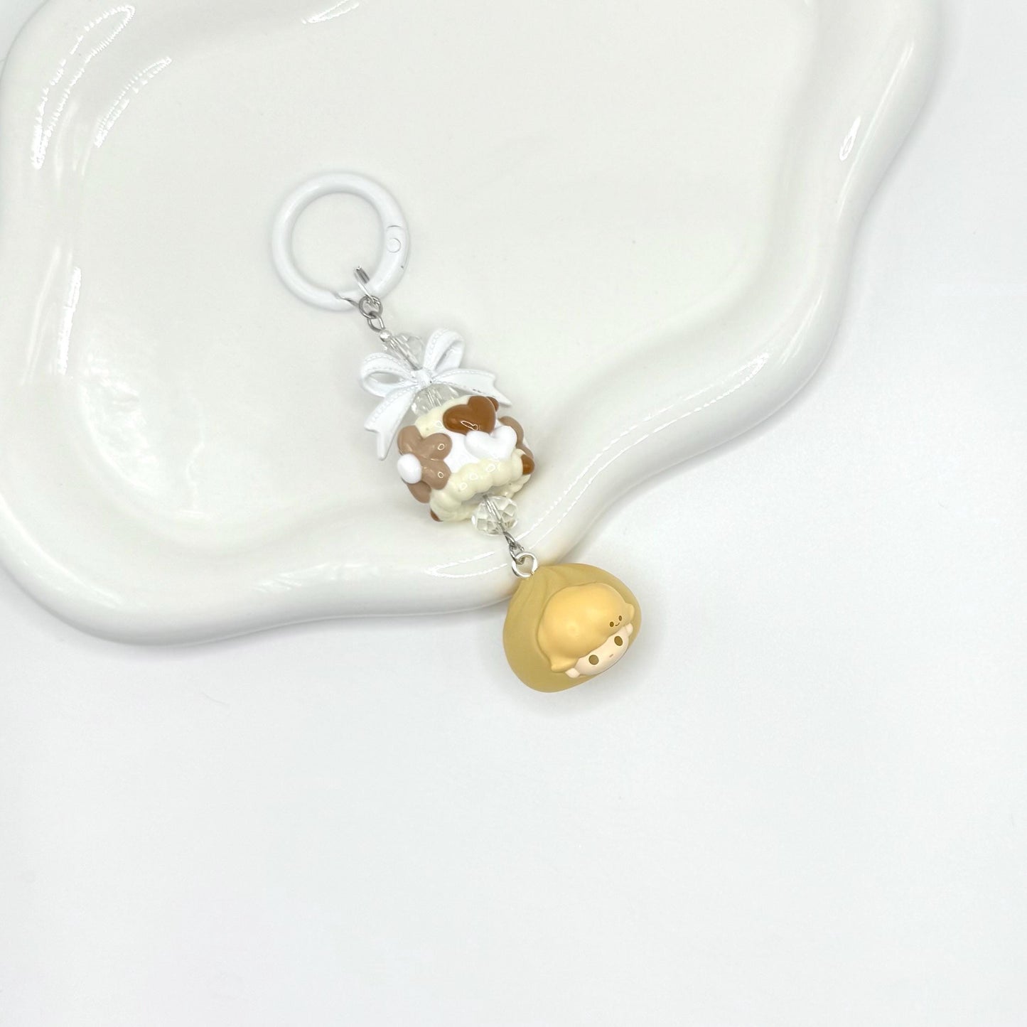 Authentic Pop Bean Hand Painted Bead Keychain | Bag charm | Phone charm | Handmade Beads | Popmart Bead
