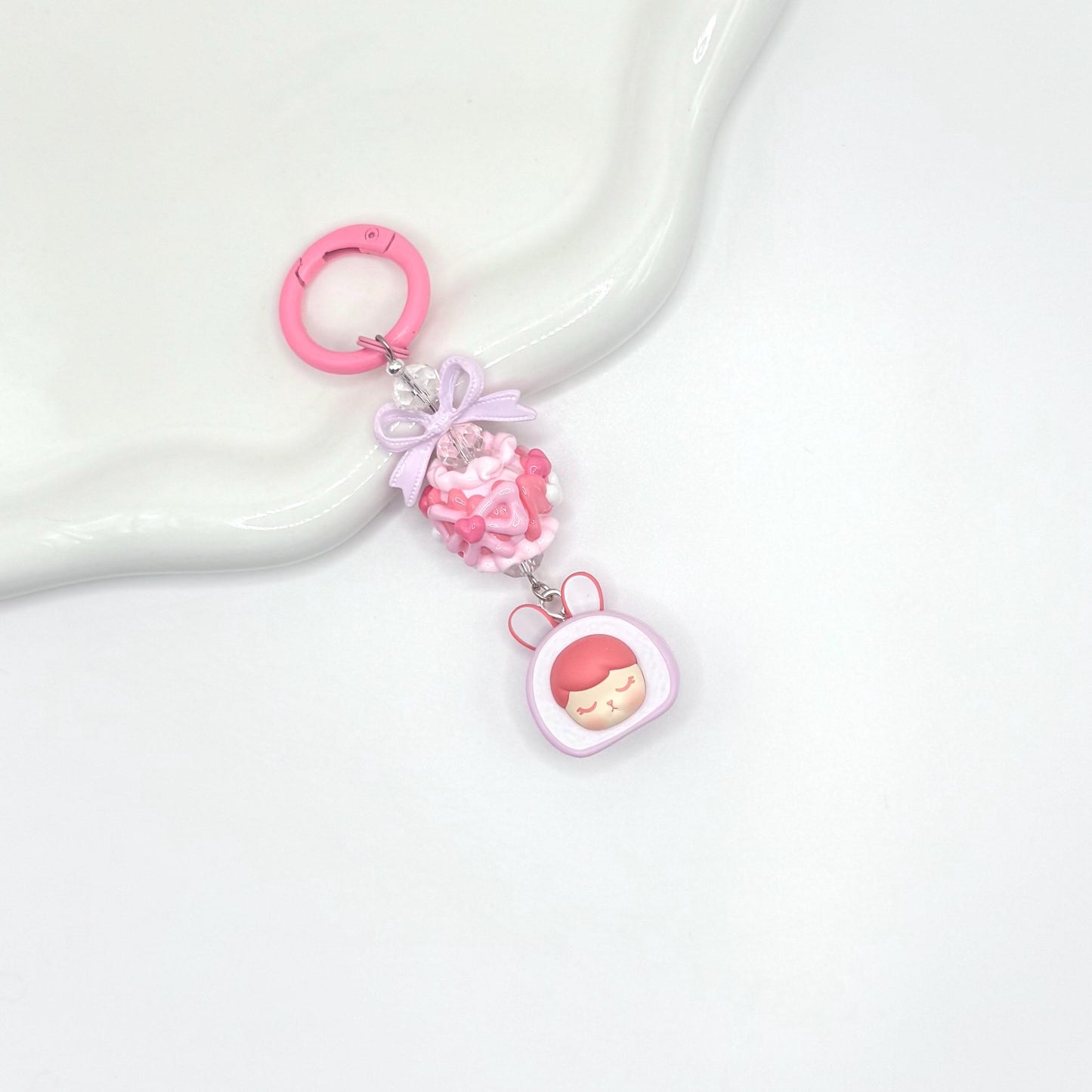Authentic Pop Bean Hand Painted Bead Keychain | Bag charm | Phone charm | Handmade Beads | Popmart Bead