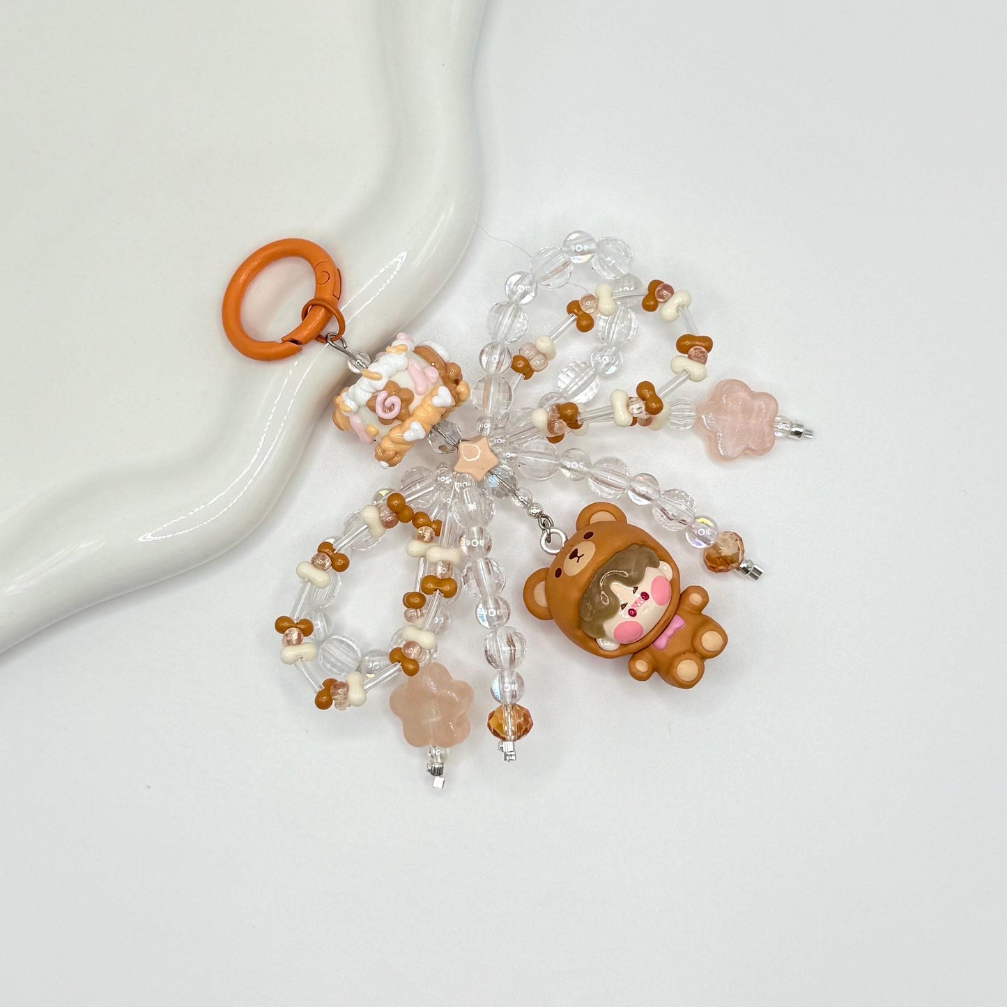 Pajama Party Series Authentic Pop Bean Hand Painted Bead Keychain | Bag charm | Phone charm | Handmade Beads | Popmart Bead