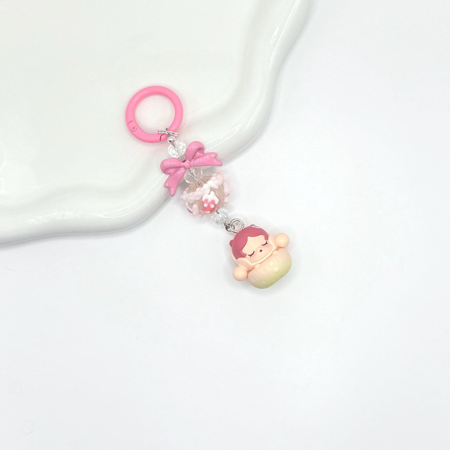 Strawberry Series Authentic Pop Bean Hand Painted Bead Keychain | Bag charm | Phone charm | Handmade Beads | Popmart Bead