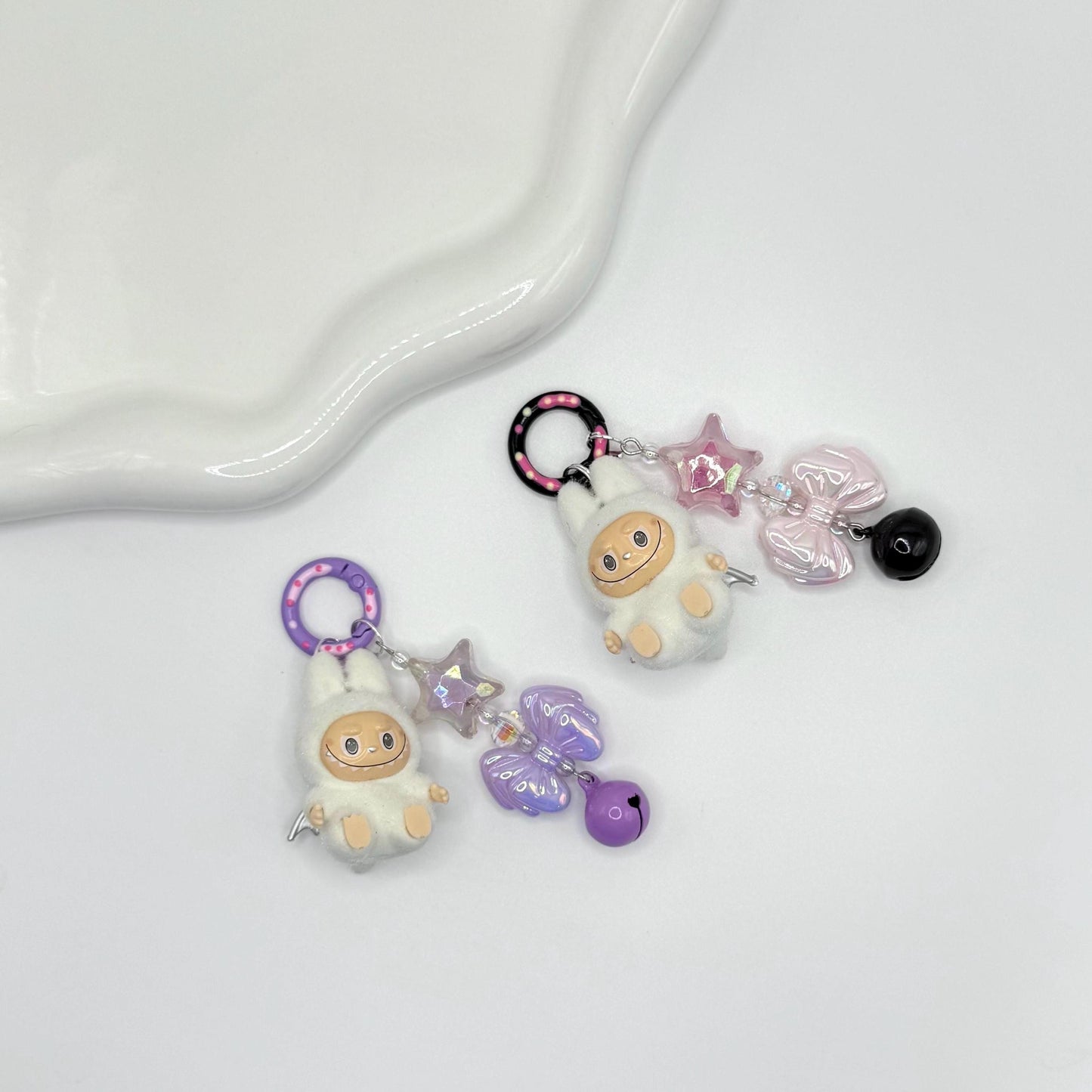 Labubu Zimomo Sitting Mini Figure Keychain | Bag Charm