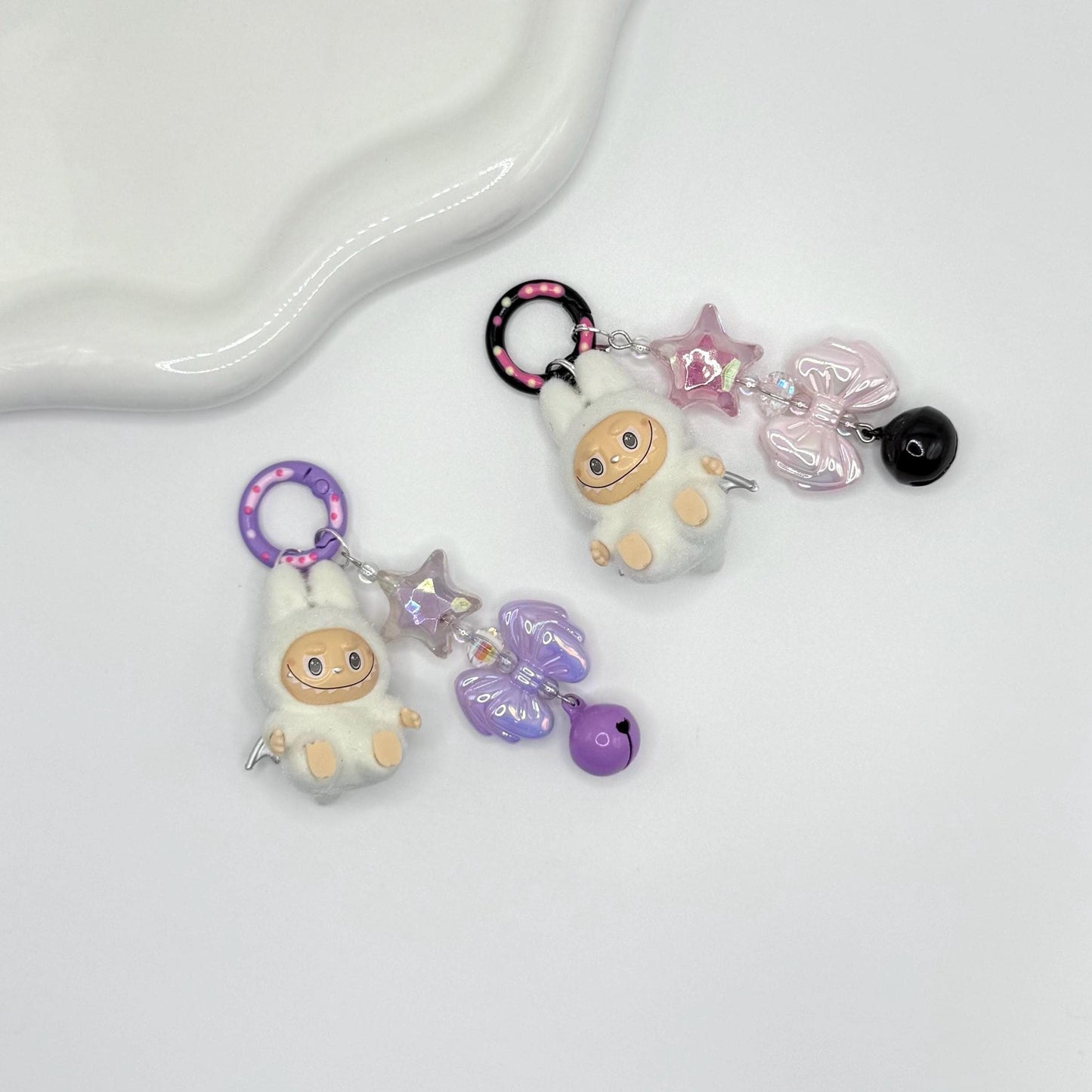 Labubu Zimomo Sitting Mini Figure Keychain | Bag Charm