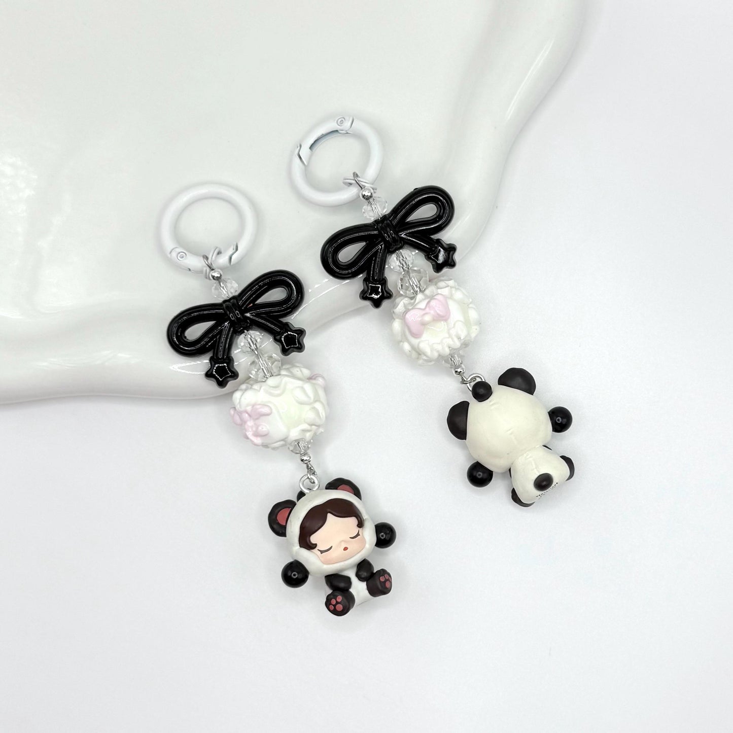 Pajama Party Series Authentic Pop Bean Hand Painted Bead Keychain | Bag charm | Phone charm | Handmade Beads | Popmart Bead